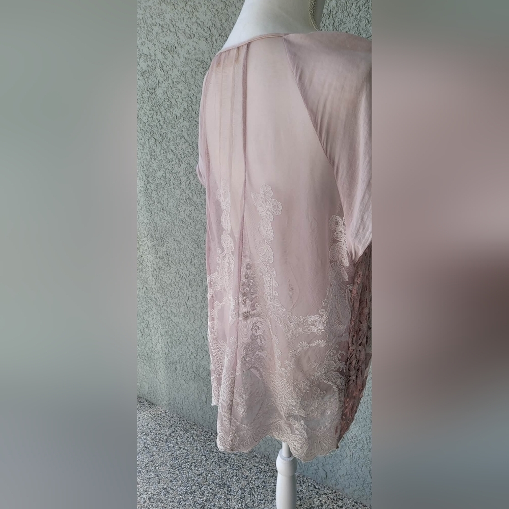 4 Love And Liberty Elegant Lace Top in Soft Pink - Picture 3 of 16